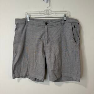 Lululemon Men's Commission Short Qwick Oxford 9" Light Grey 38 Chino